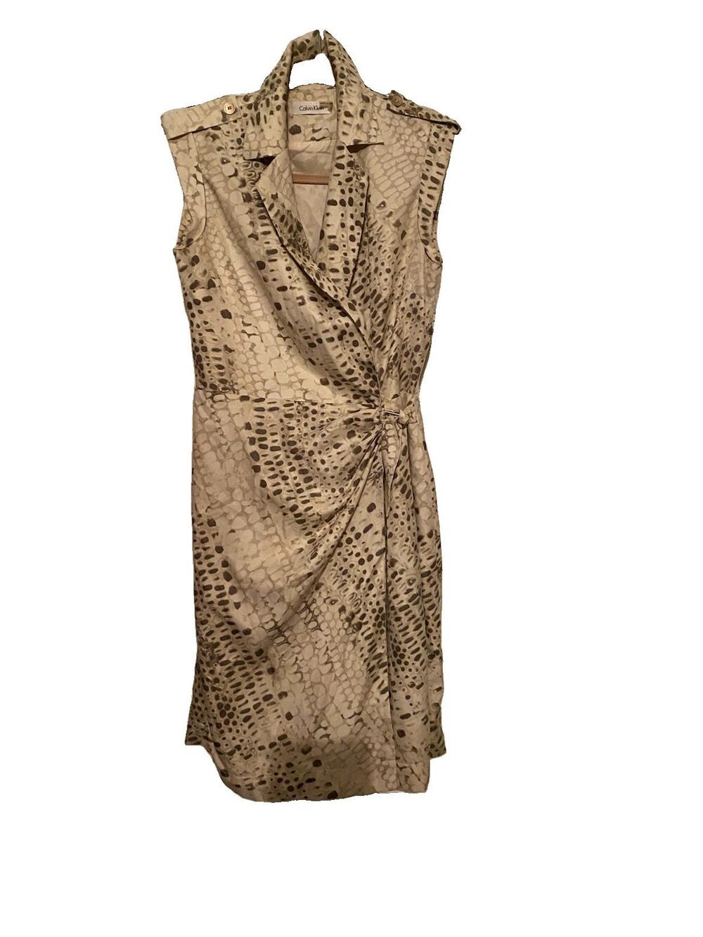 Calvin Klein Women’s V Neck Elegant Sleeveless Dress Size 2